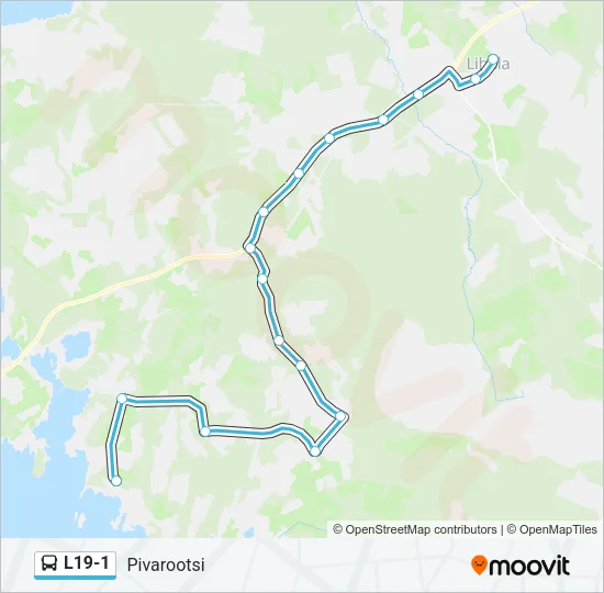 Автобус L19-1: карта маршрута
