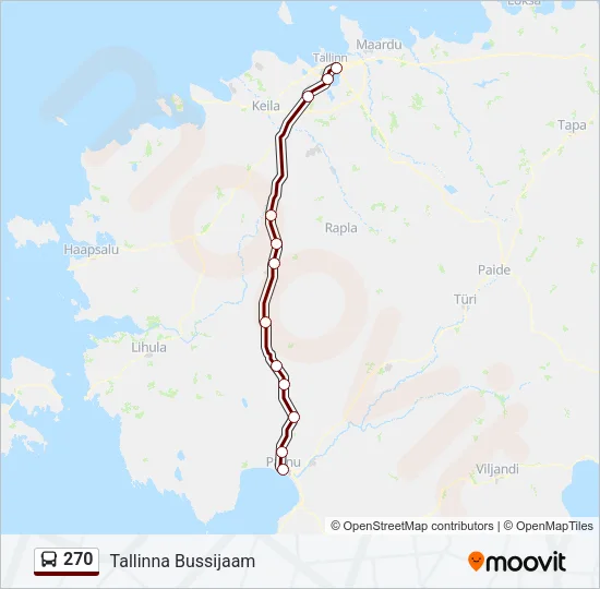 270 Bus Line Map