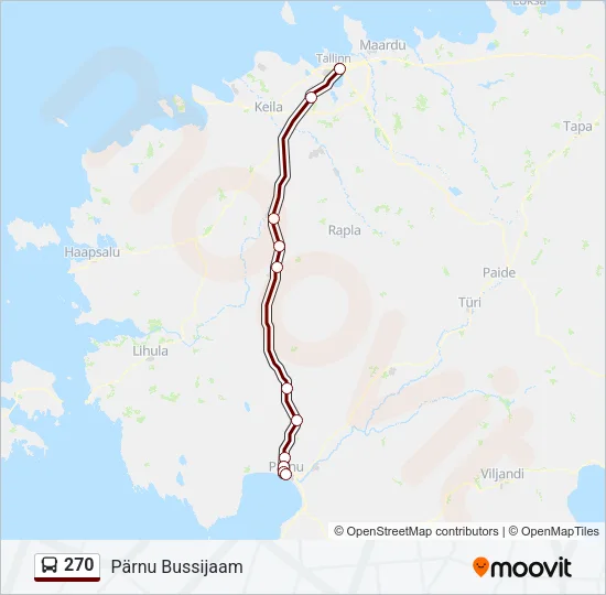 270 Bus Line Map