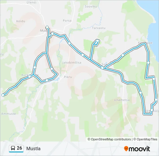 26 Bus Line Map