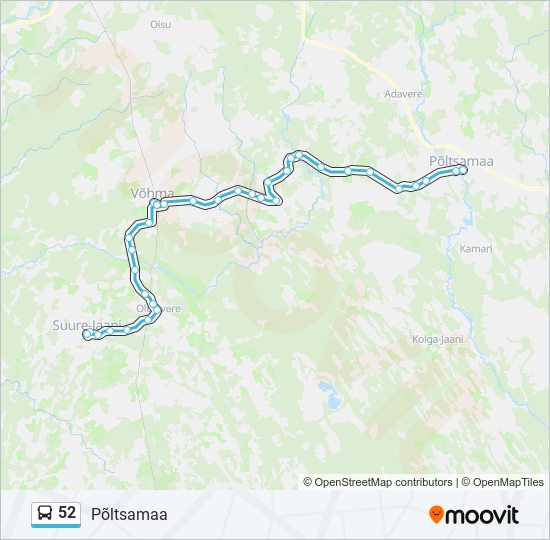 52 bus Line Map