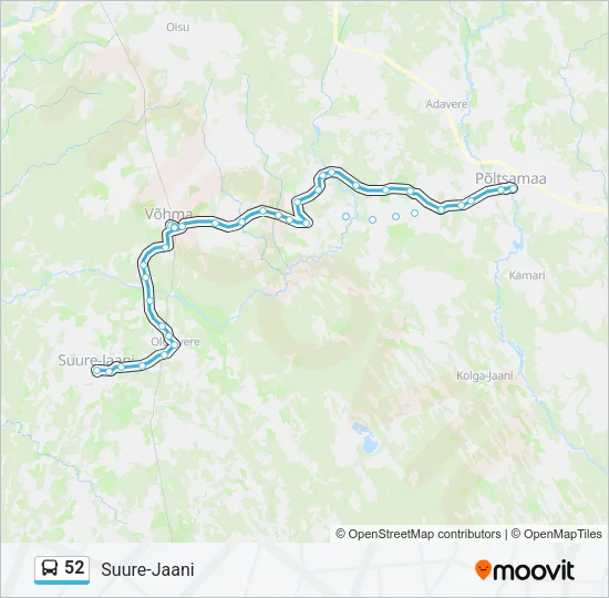 52 Bus Line Map
