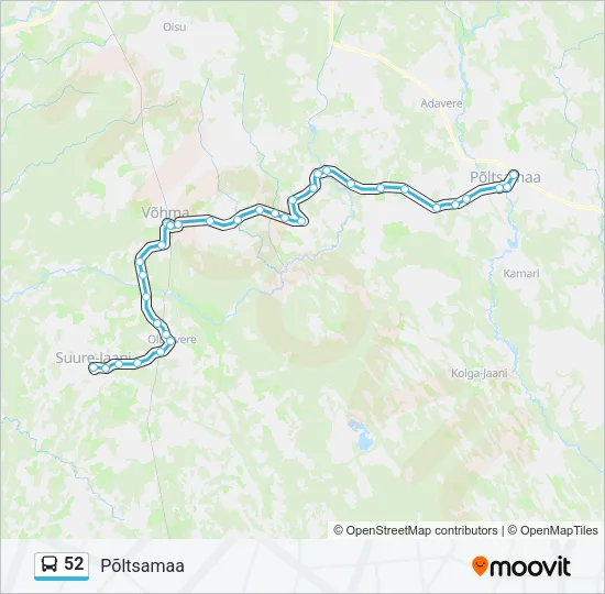 52 Bus Line Map