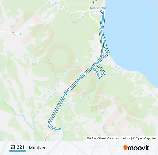 221 Bus Line Map