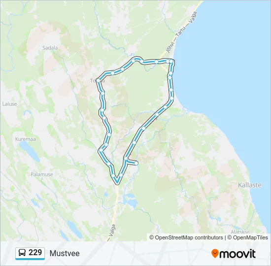 229 Bus Line Map