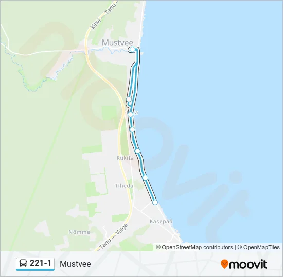 221-1 Bus Line Map
