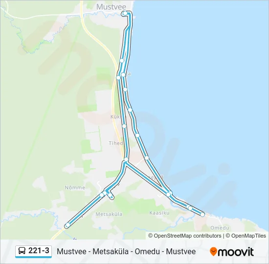 221-3 Bus Line Map