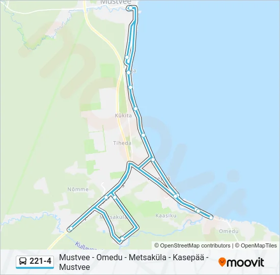 221-4 Bus Line Map