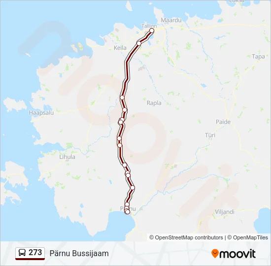 273 Bus Line Map