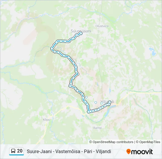 20 Bus Line Map