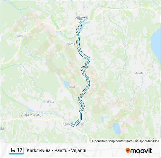 Автобус 17: карта маршрута