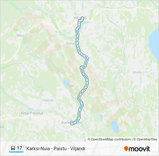 Автобус 17: карта маршрута