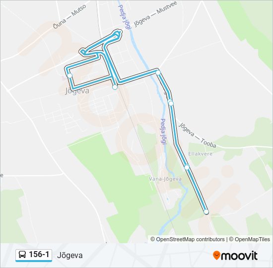 156-1 bus Line Map