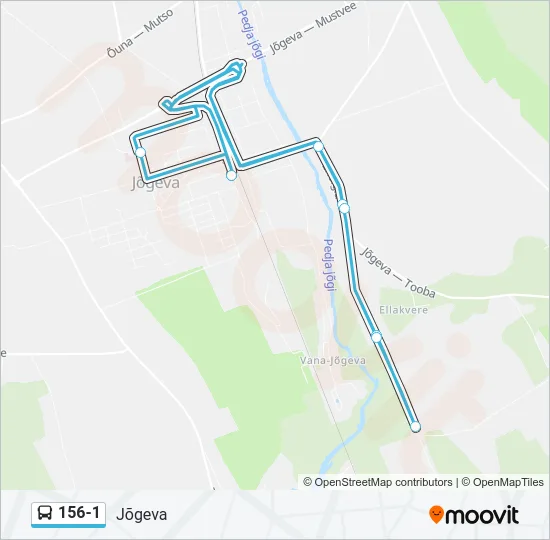 Автобус 156-1: карта маршрута