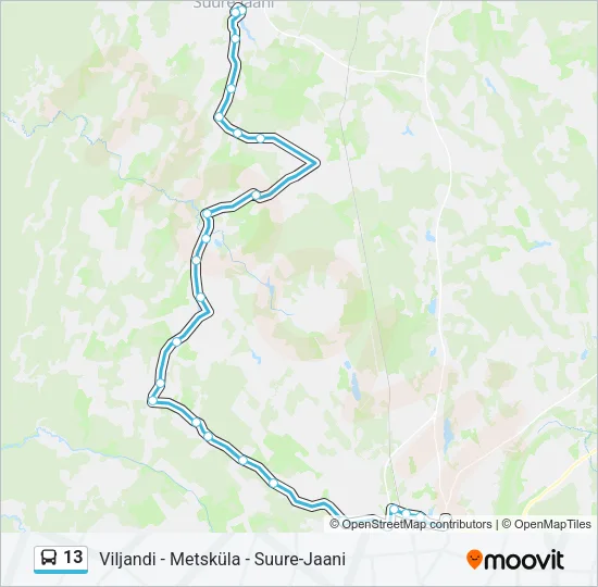 13 Bus Line Map