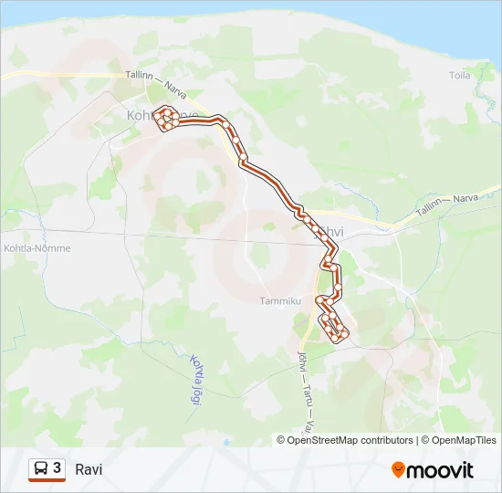 3 Bus Line Map