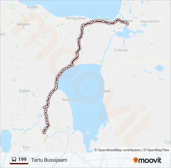 199 Bus Line Map