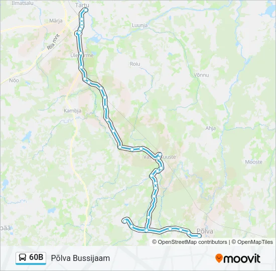 60B Bus Line Map