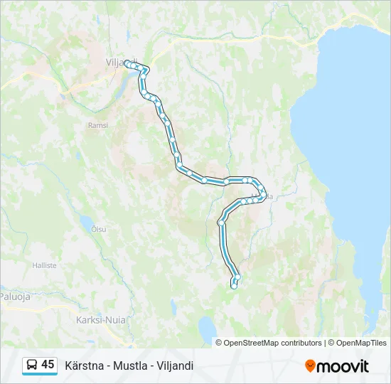 45 Bus Line Map