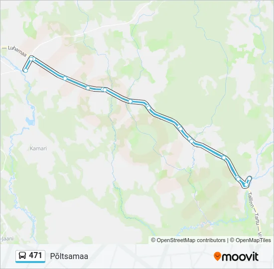 471 Bus Line Map
