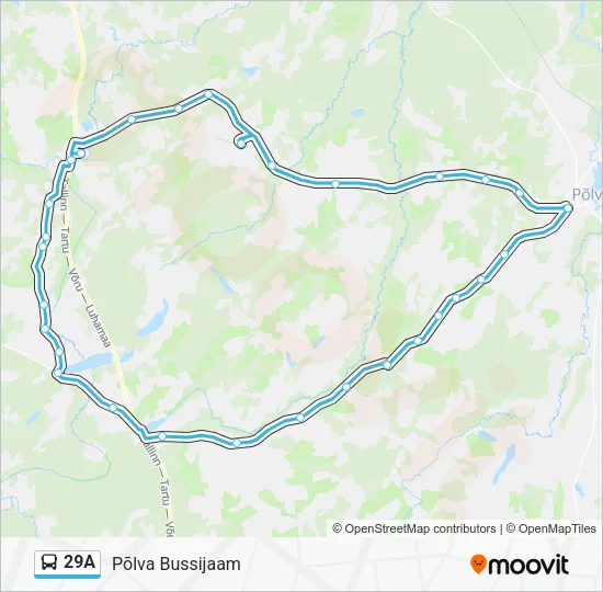 Автобус 29A: карта маршрута
