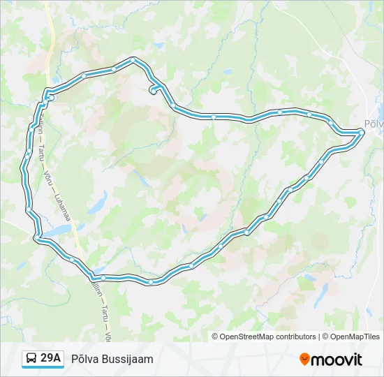 29A Bus Line Map