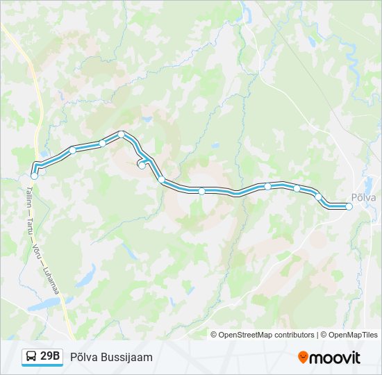 29B bus Line Map