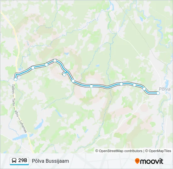 29B Bus Line Map