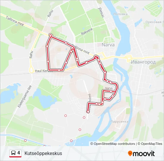 Автобус 4: карта маршрута