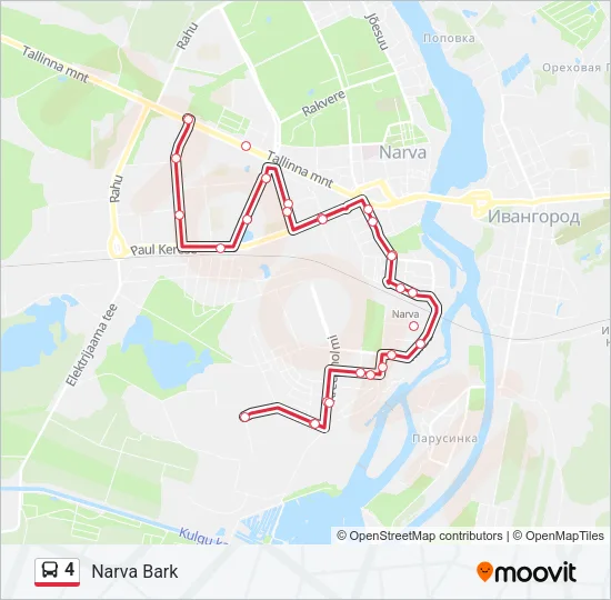 4 Bus Line Map
