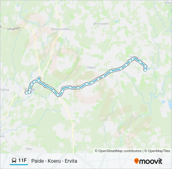 11F Bus Line Map