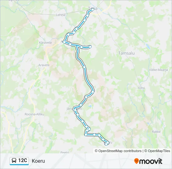 12C Bus Line Map