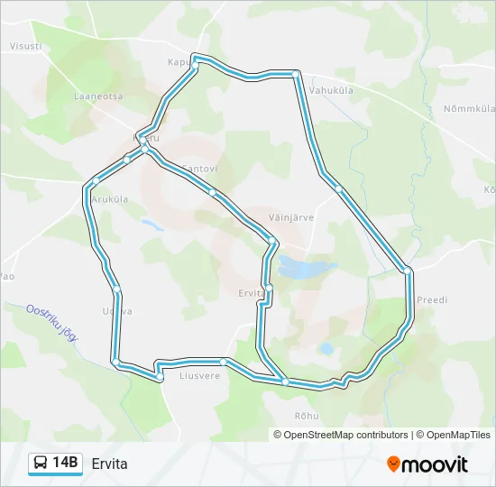 14B Bus Line Map