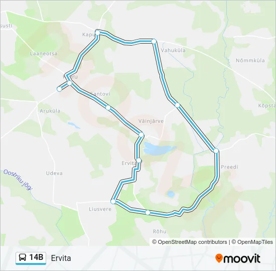 14B Bus Line Map