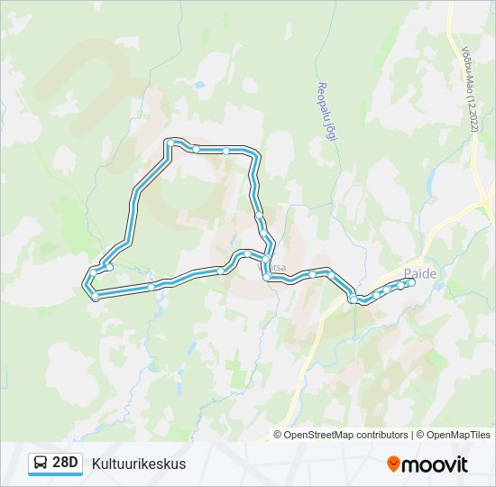 Автобус 28D: карта маршрута