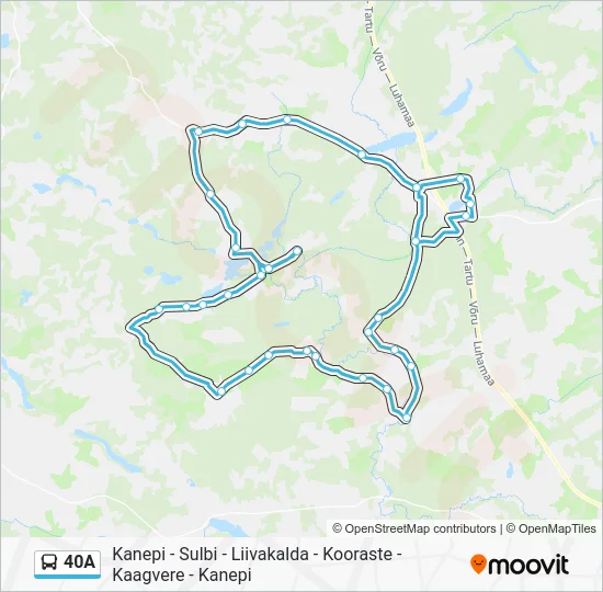 Автобус 40A: карта маршрута
