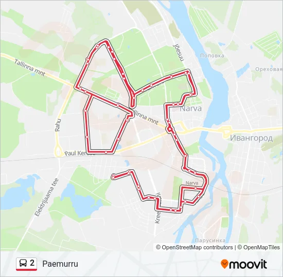 2 Bus Line Map