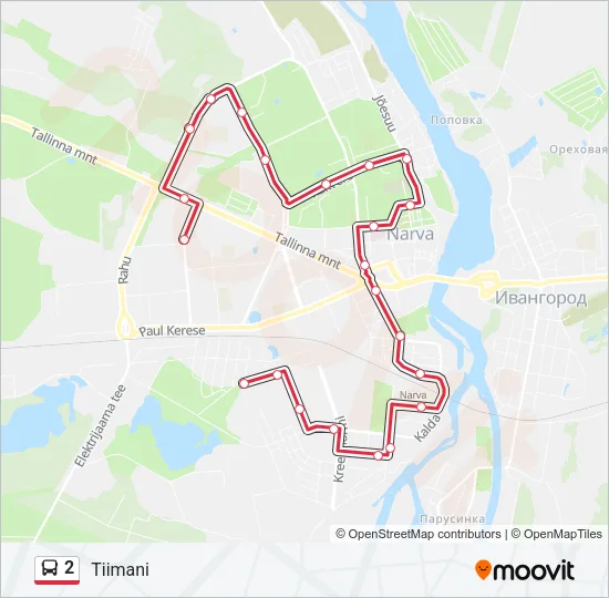 2 Bus Line Map