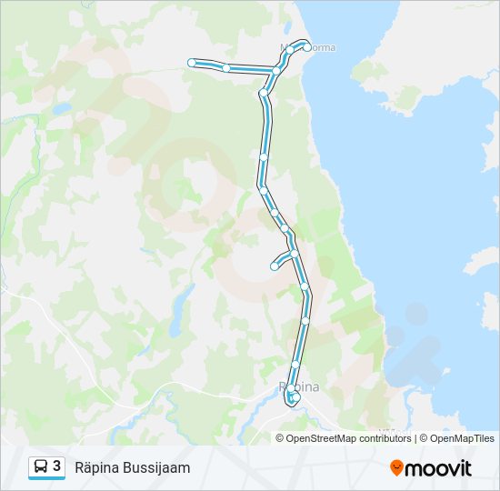 Автобус 3: карта маршрута