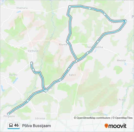 46 Bus Line Map