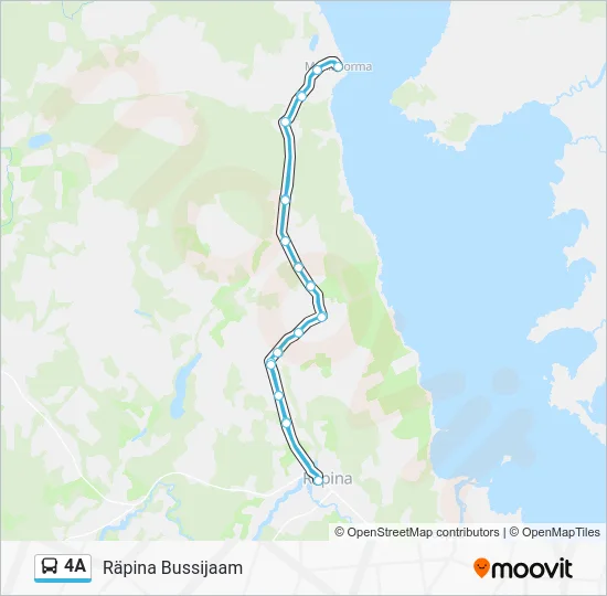 Автобус 4A: карта маршрута