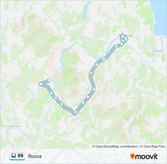 8B Bus Line Map