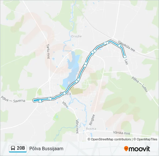 20B Bus Line Map