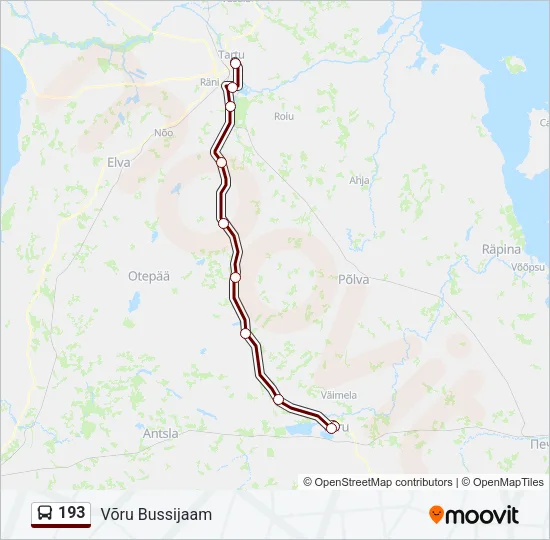 193 Bus Line Map