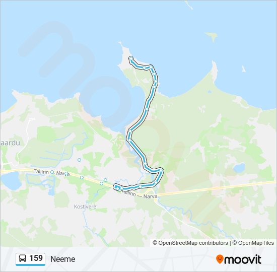 159 bus Line Map