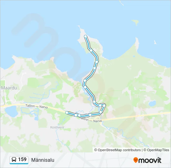 159 Bus Line Map