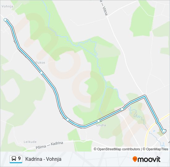 9 bus Line Map