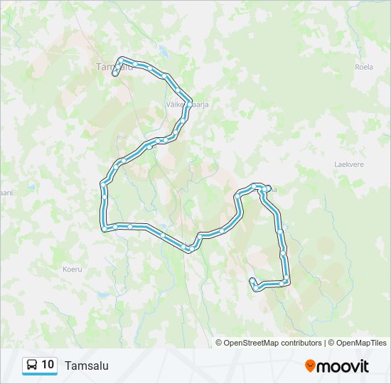 Автобус 10: карта маршрута