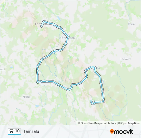 Автобус 10: карта маршрута