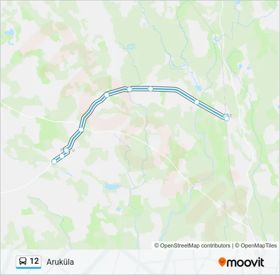 Автобус 12: карта маршрута